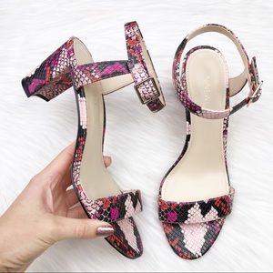 New Nine West Pruce Ankle Strap Block Heel Sandals